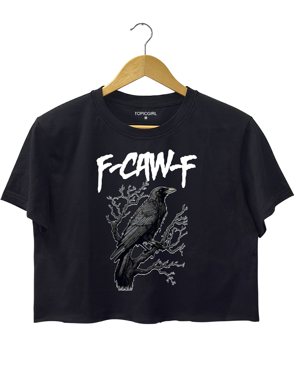 F-Caw-F Funny Crow Crop Top