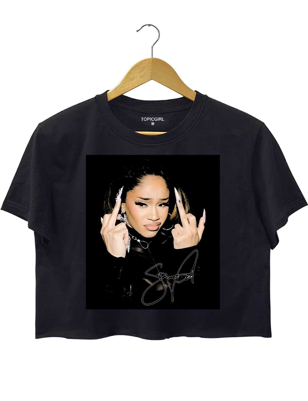 Saweetie Attitude Pose Crop Top