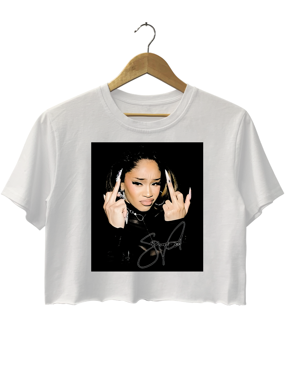 Saweetie Attitude Pose Crop Top
