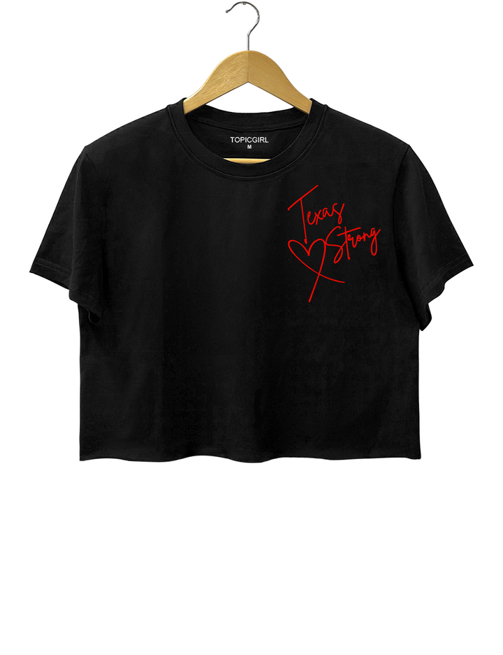 Texas Strong Wvhen You Go Through Deep Waters l'll Be With You Crop Top