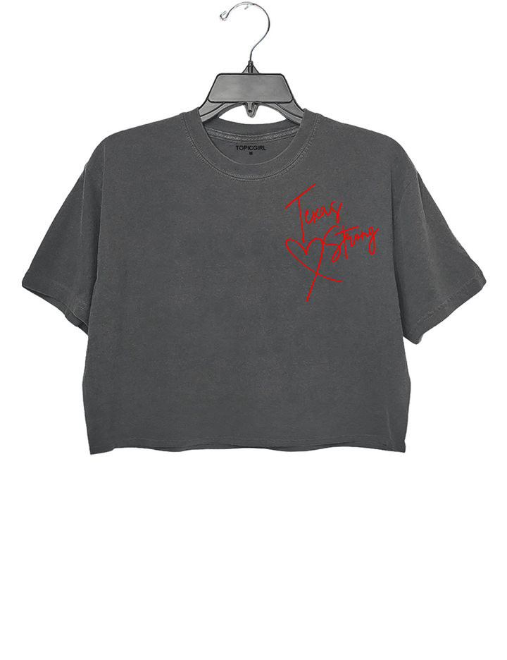 Texas Strong Wvhen You Go Through Deep Waters l'll Be With You Crop Top