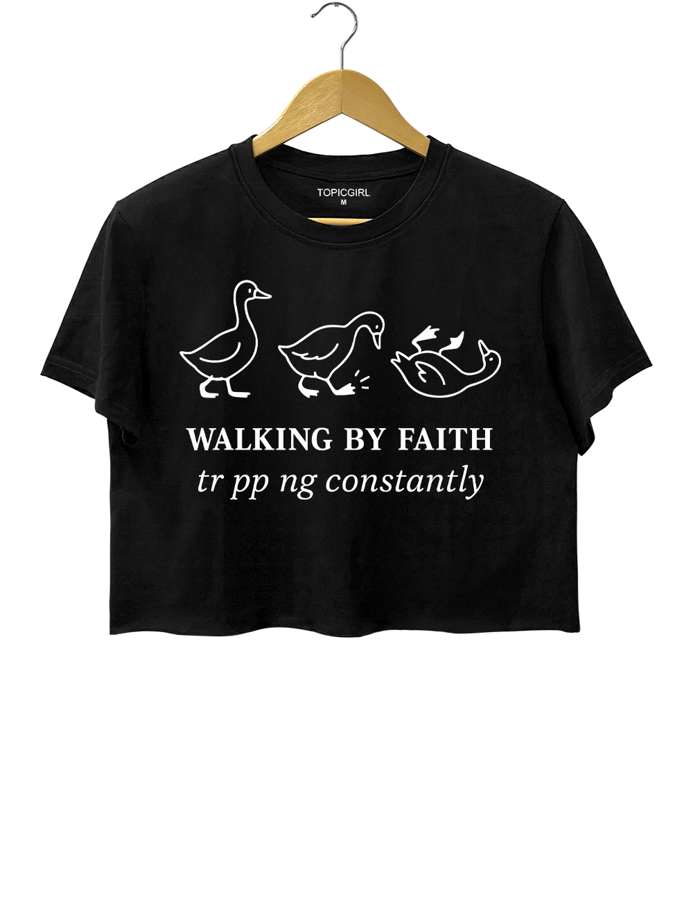 Walking by Faith Tripping Constantly Crop Top