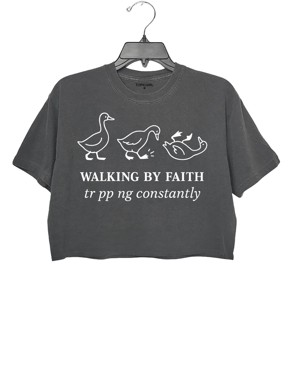 Walking by Faith Tripping Constantly Crop Top