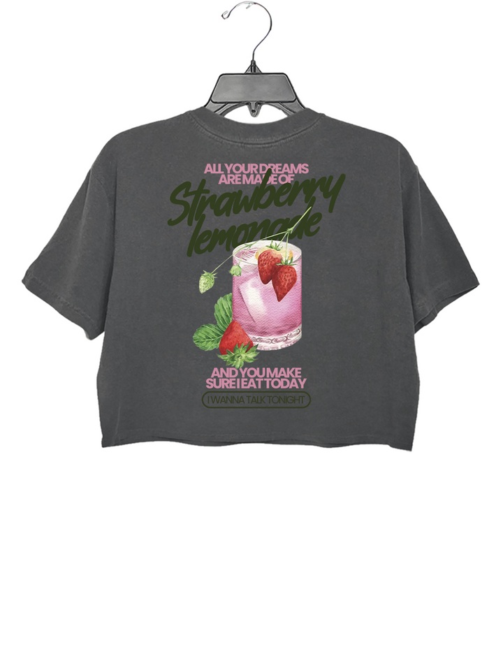 Strawberry Lemonade Definitely Maybe Morning Glory Manchester Gallagher Brothers Crop Top