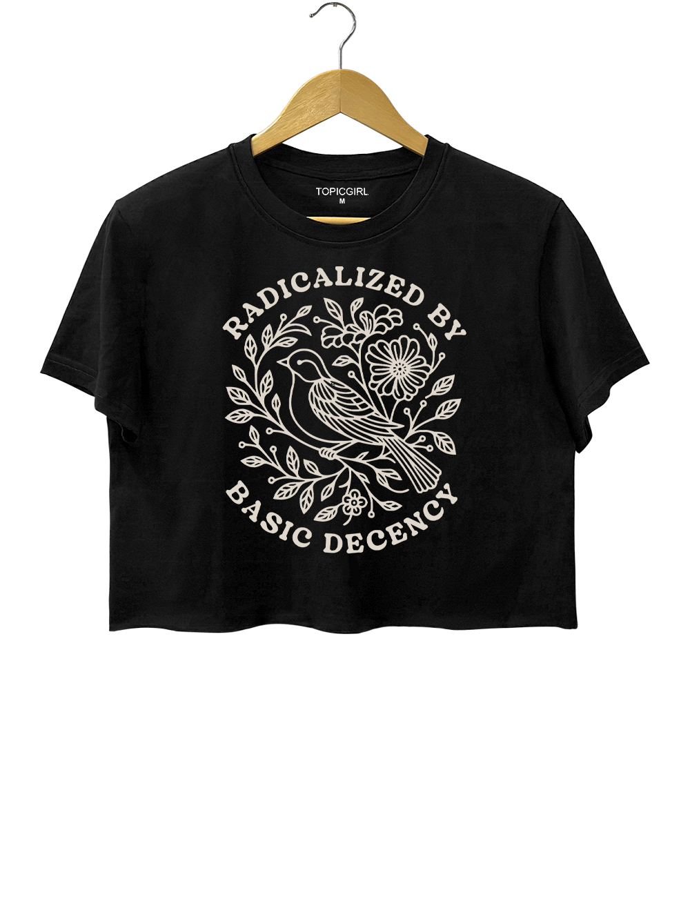 Radicalized by Basic Decency Crop Top