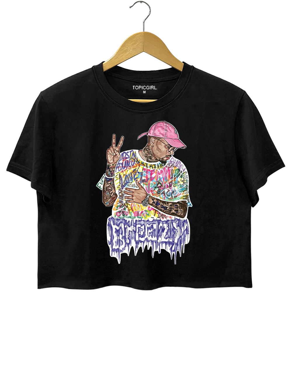 Chris Brown Breezy BoM XX Graphic Crop Top