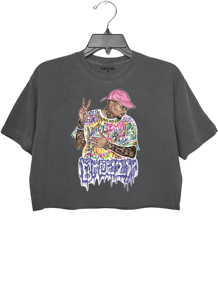 Chris Brown Breezy BoM XX Graphic Crop Top