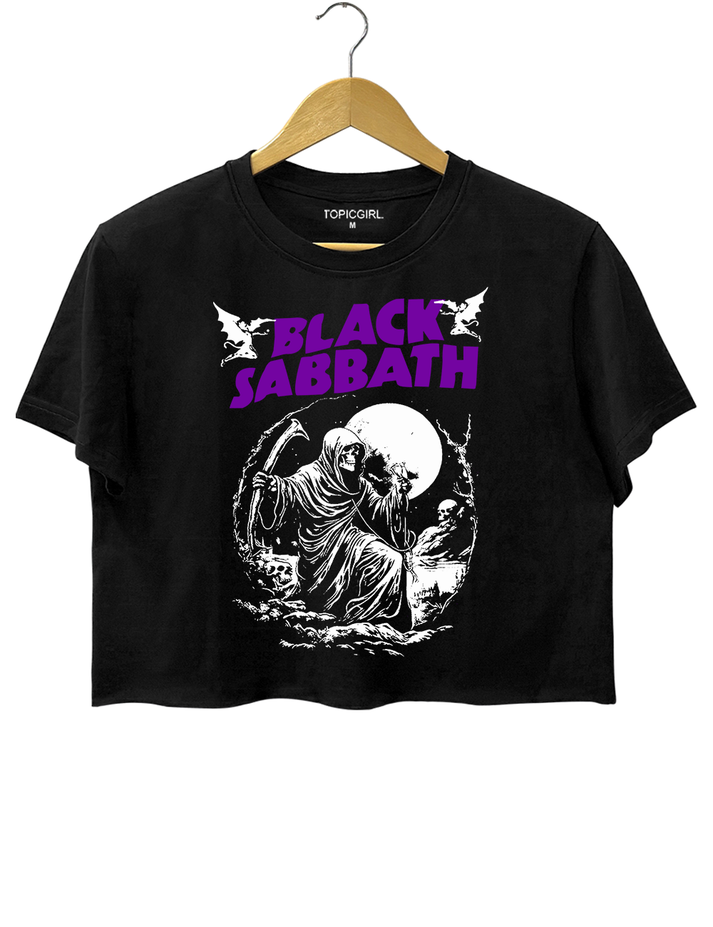 Vintage 80s Black Sabbath Band Crop Top
