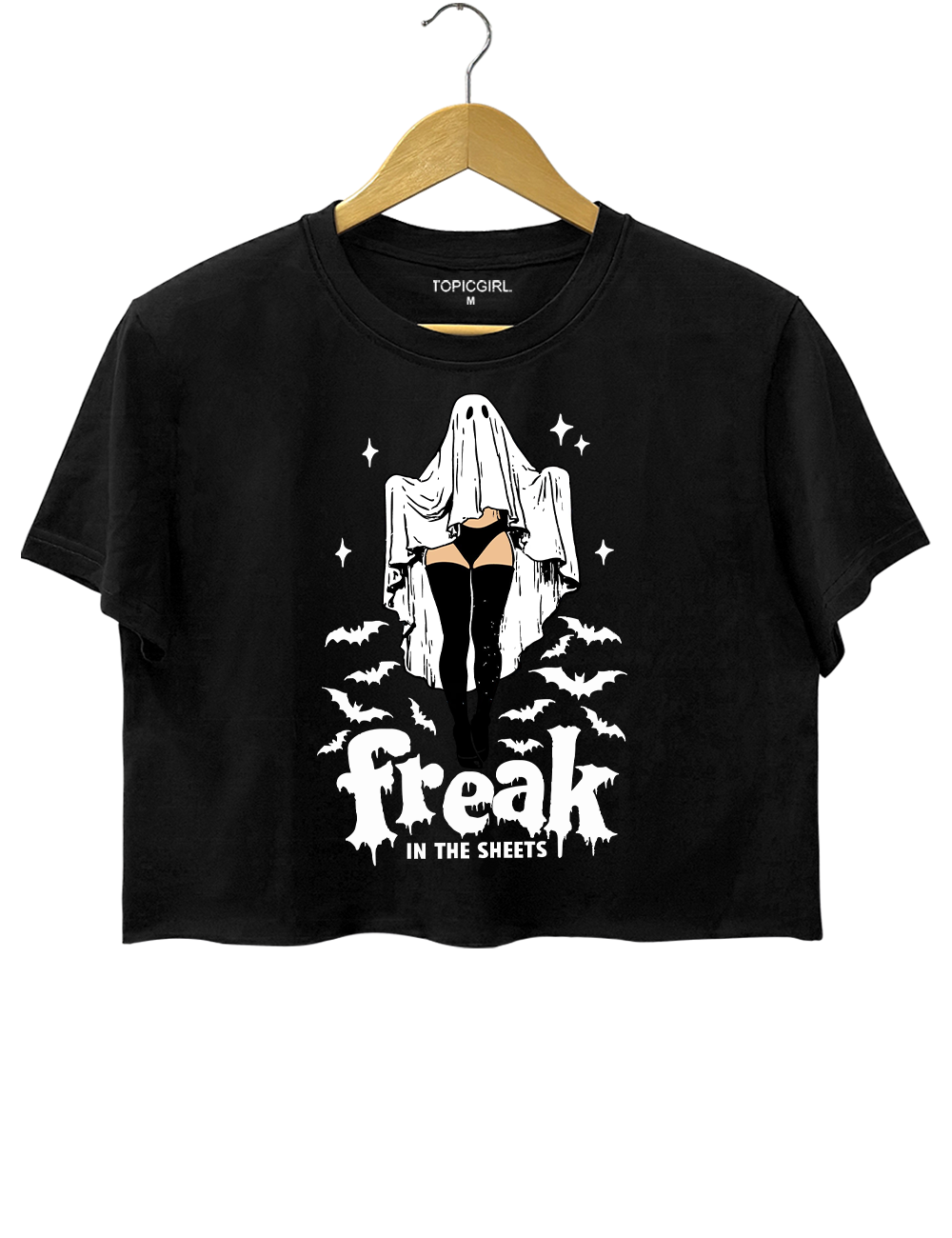 Funny Halloween sheet ghost Crop Top