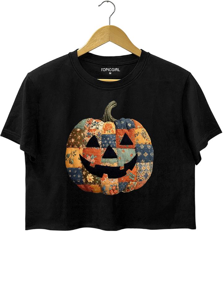 Retro Patchwork Halloween Pumpkin