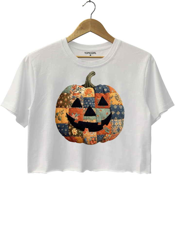 Retro Patchwork Halloween Pumpkin