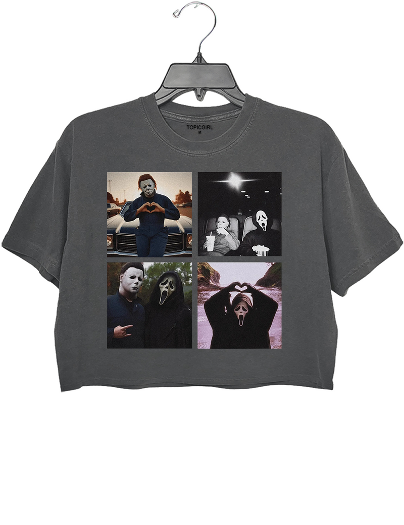 Michael Myers And Ghostface Crop Top