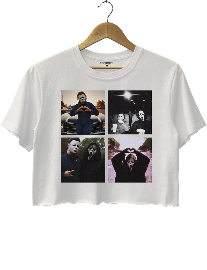 Michael Myers And Ghostface Crop Top