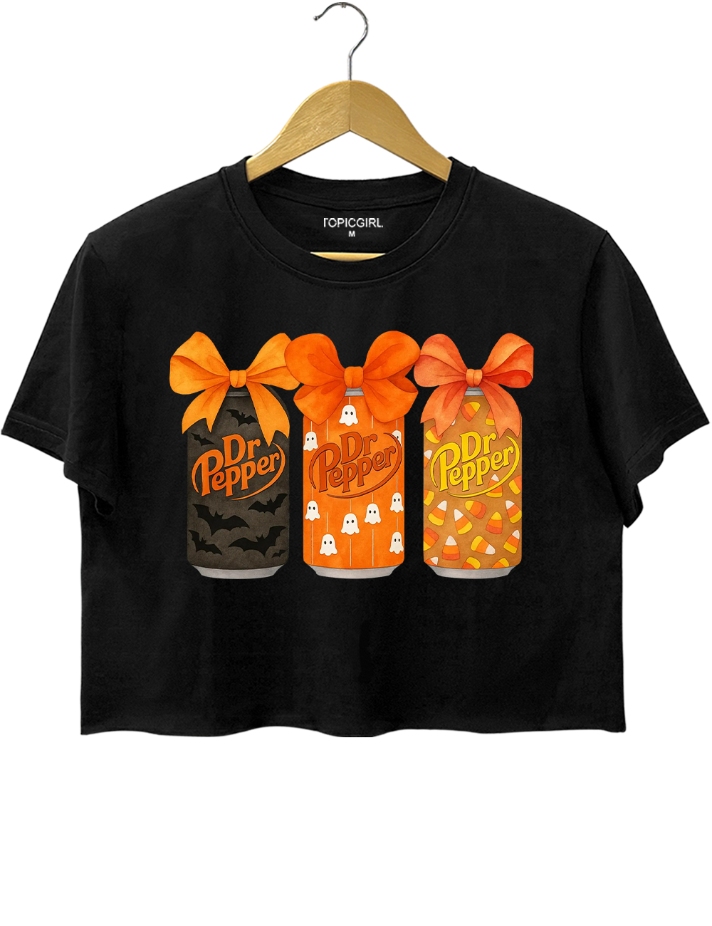 Halloween Dr Pepper Coquette Crop Top