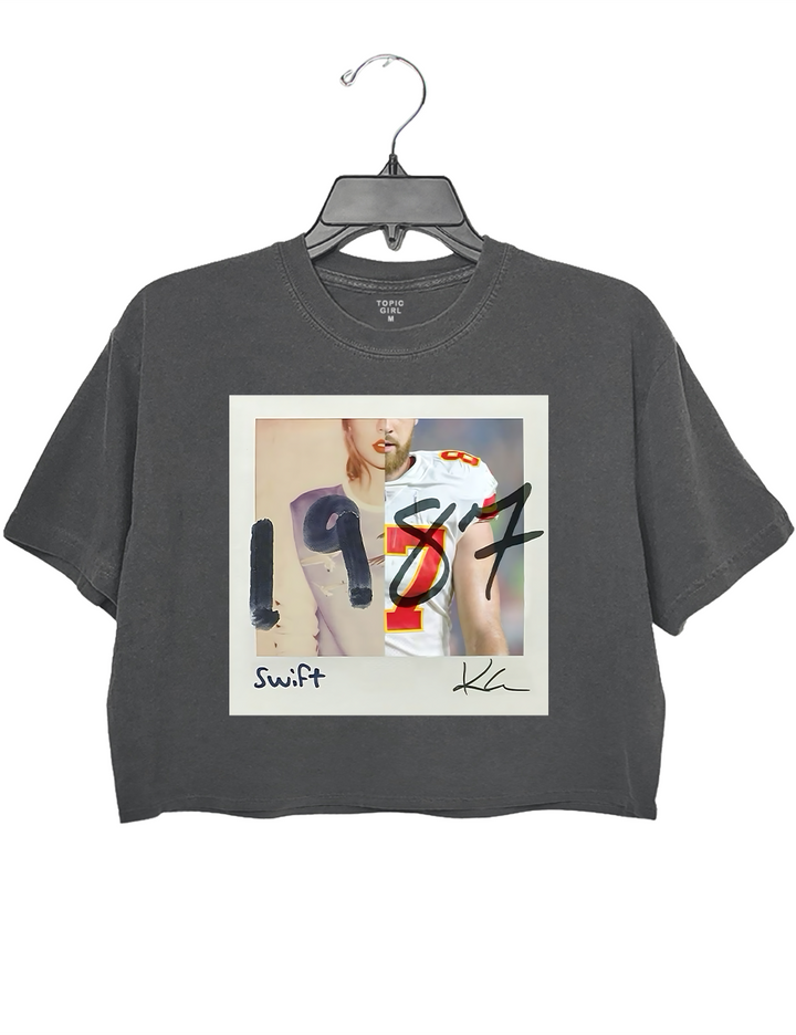 1987 Taylor Swift And Travis Kelce Crop Top