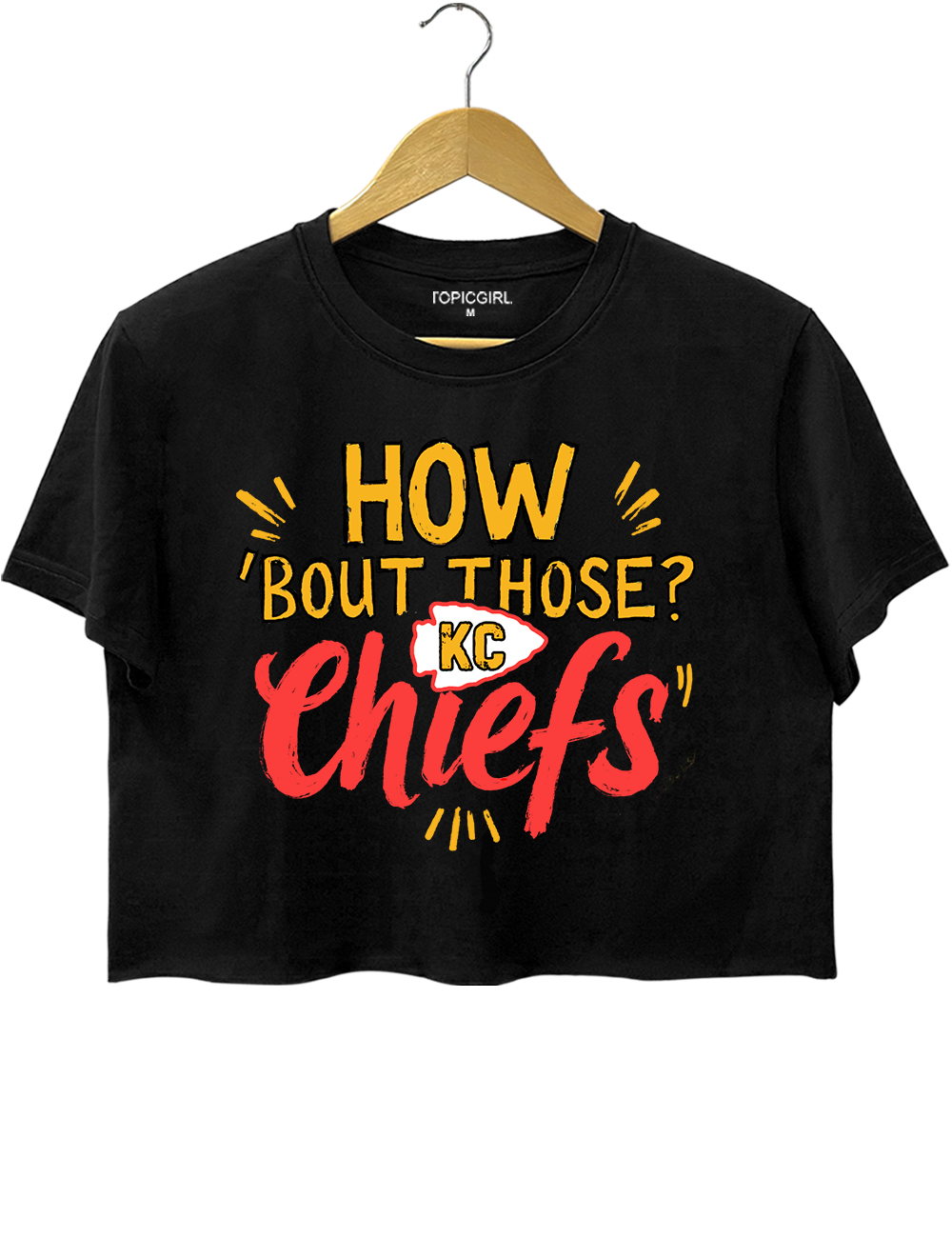 Vintage How 'Bout those Chiefs KC Football Andy Reid Quote Crop Top
