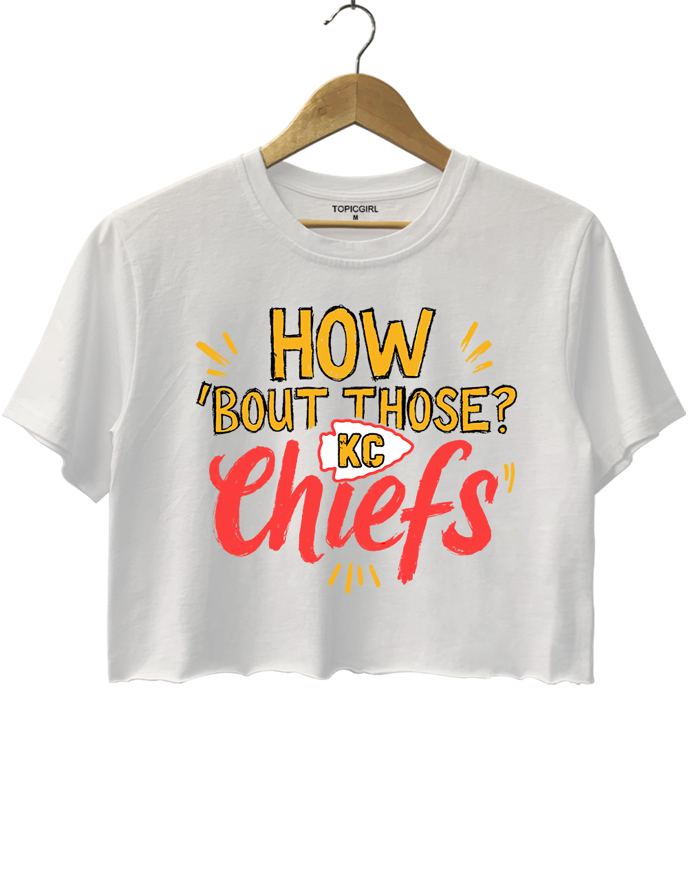 Vintage How 'Bout those Chiefs KC Football Andy Reid Quote Crop Top