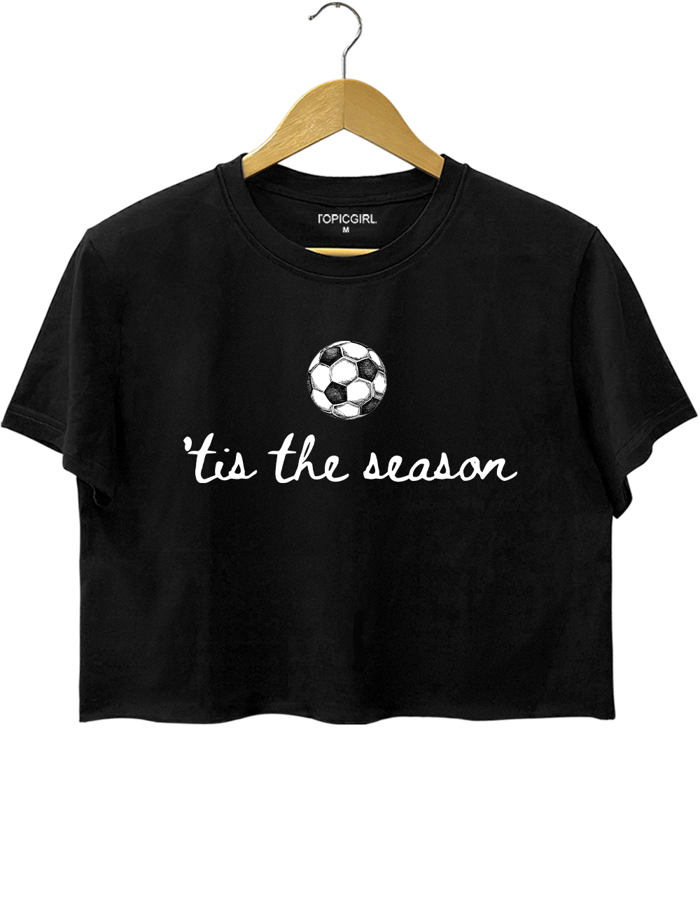 Tis The Season Soccer Ball Crop Top