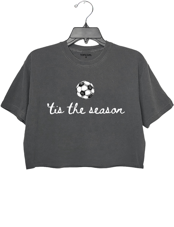 Tis The Season Soccer Ball Crop Top