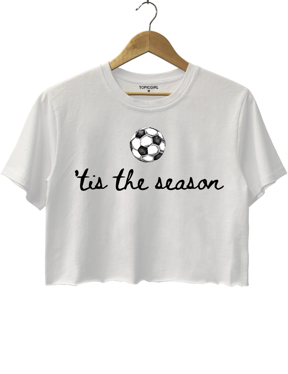 Tis The Season Soccer Ball Crop Top