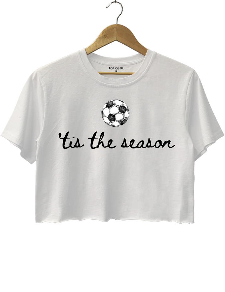 Tis The Season Soccer Ball Crop Top