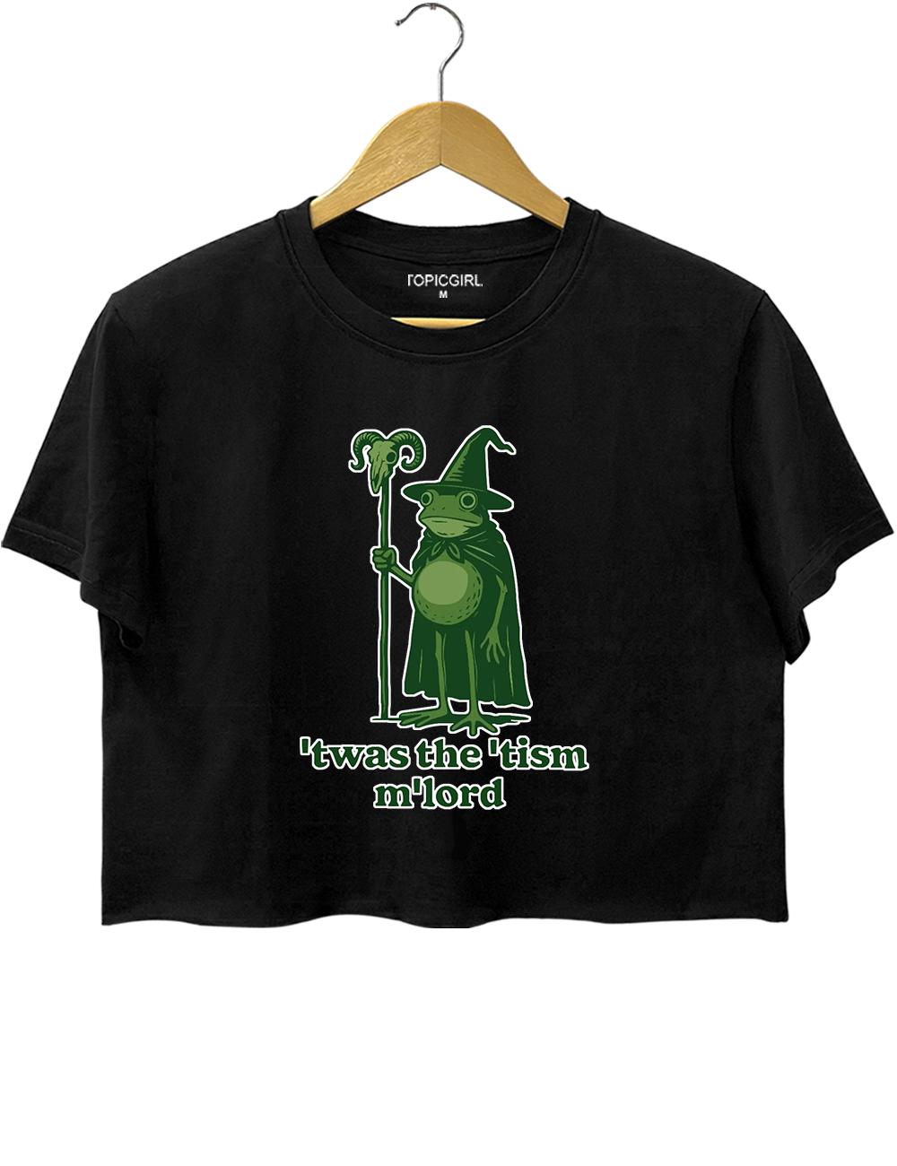 Twas The Tism M'lord Frog Wizard Crop Top