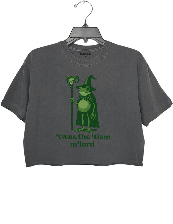 Twas The Tism M'lord Frog Wizard Crop Top
