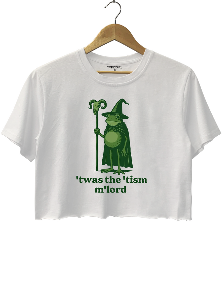 Twas The Tism M'lord Frog Wizard Crop Top