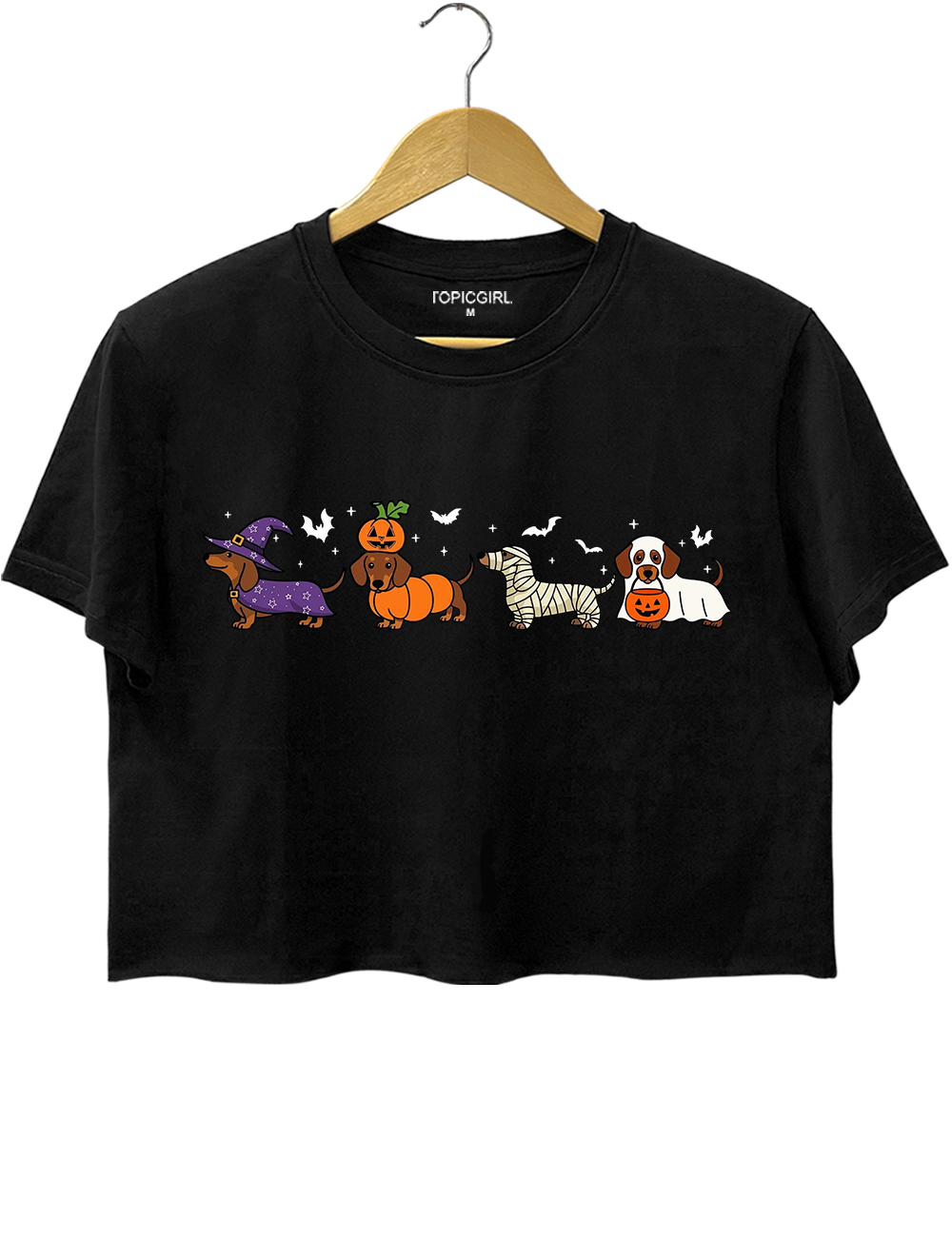 Halloween Dachshund Crop Top