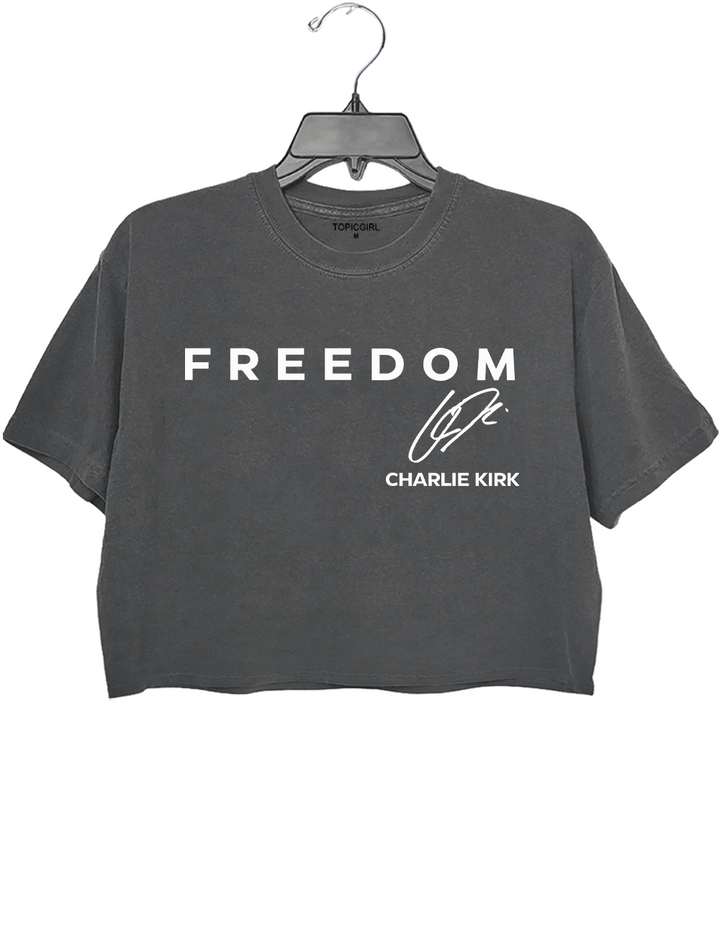 Freedom Charlie kirk Crop Top