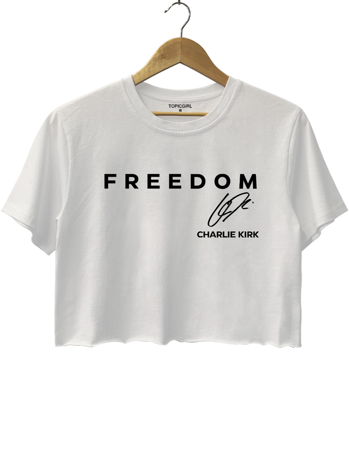 Freedom Charlie kirk Crop Top