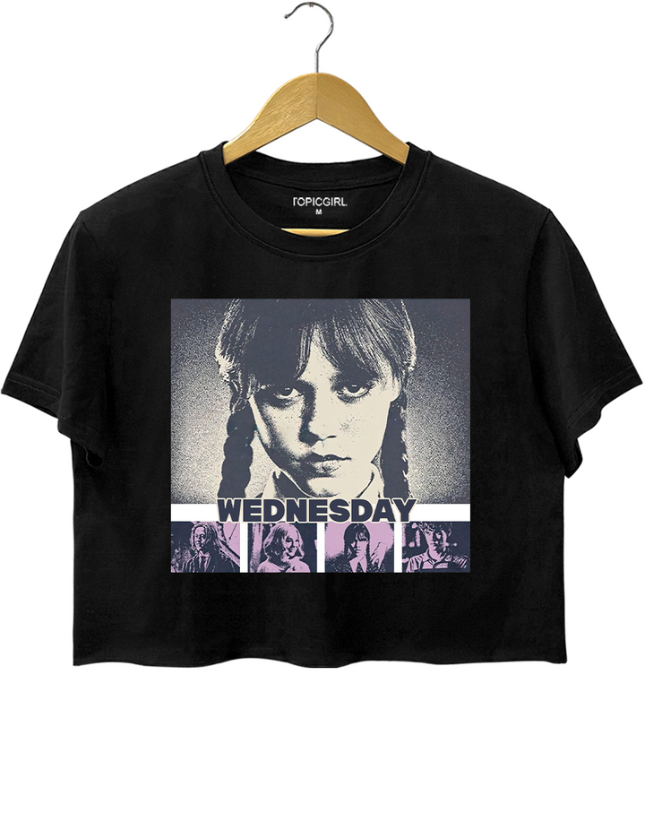 Wednesday Addams Season 2 Retro Gothic Crop Top