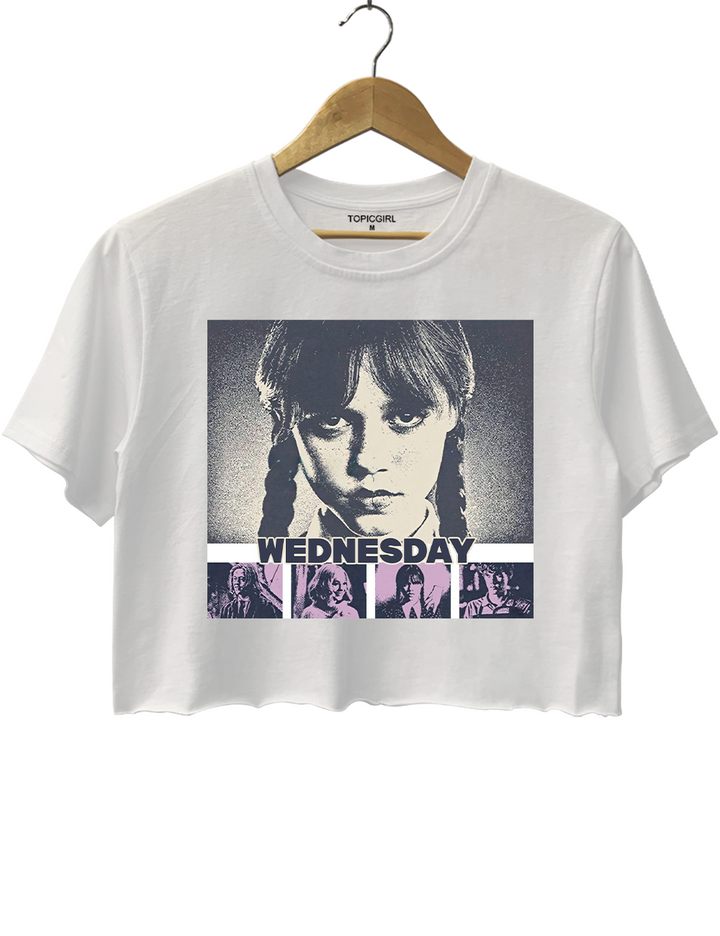 Wednesday Addams Season 2 Retro Gothic Crop Top