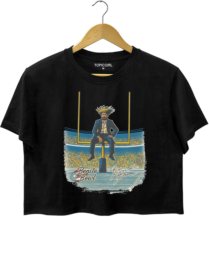 Vintage Benito Bowl Bad Bunny SuperBowl Crop Top