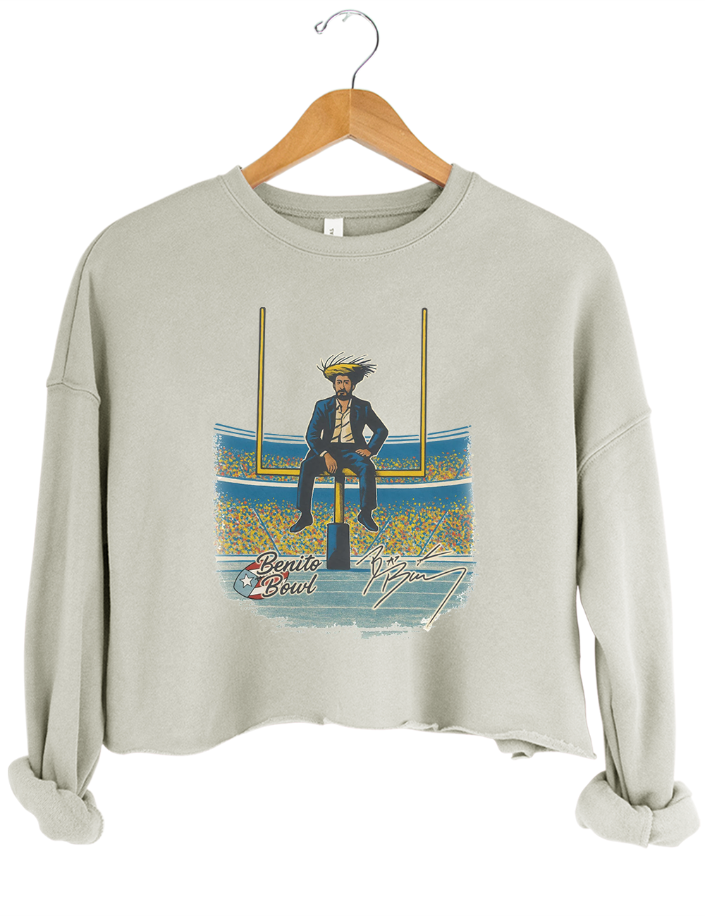 Vintage Benito Bowl Bad Bunny SuperBowl Crop Top