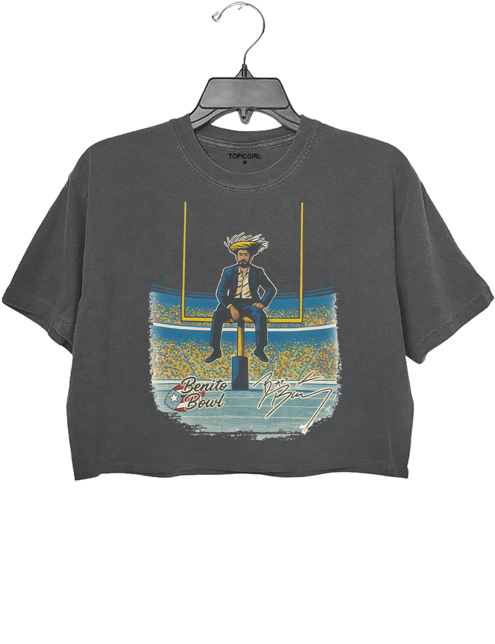 Vintage Benito Bowl Bad Bunny SuperBowl Crop Top