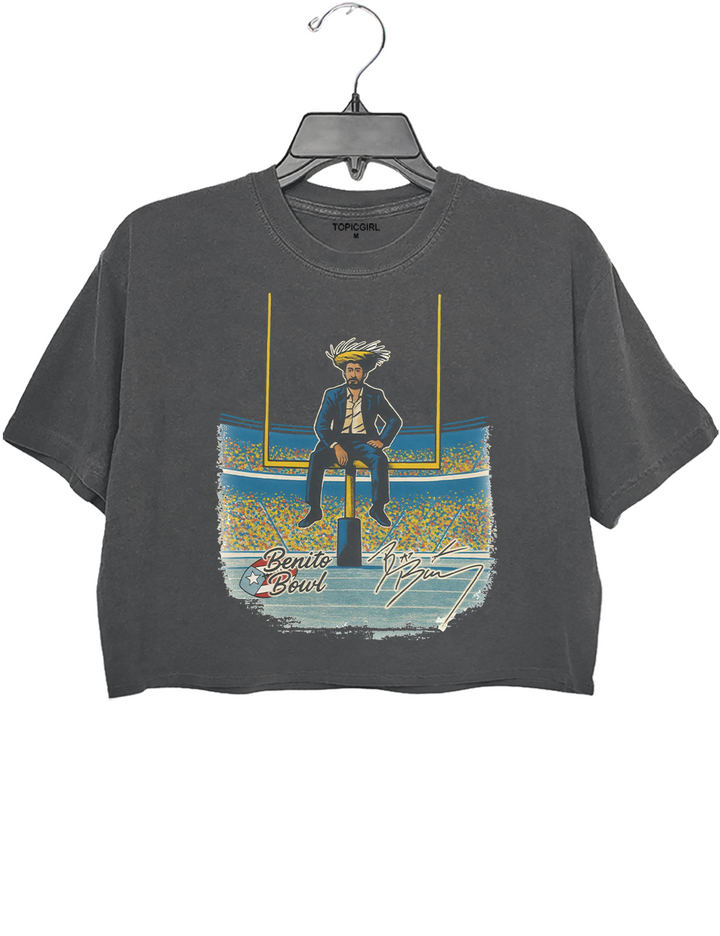 Vintage Benito Bowl Bad Bunny SuperBowl Crop Top