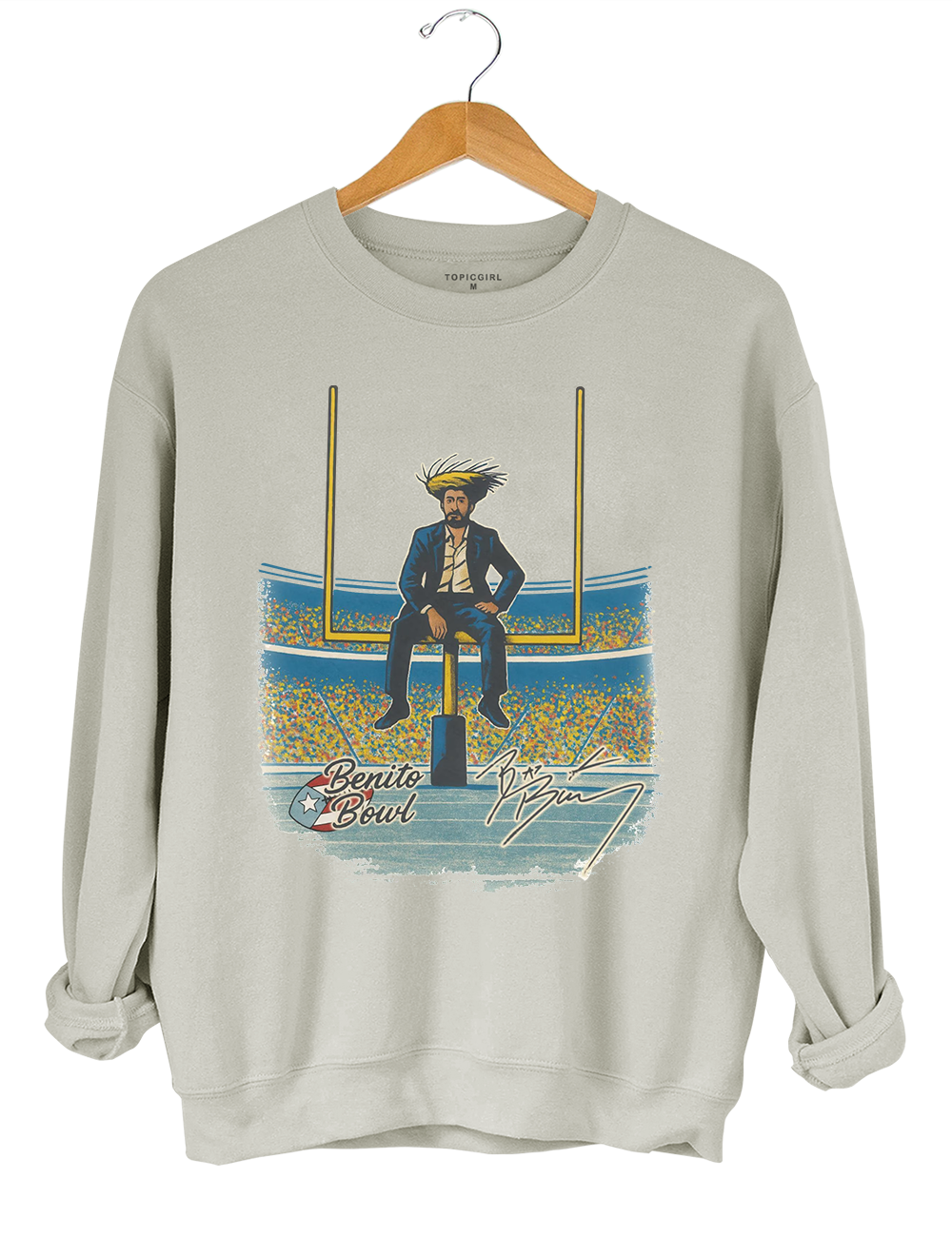 Vintage Benito Bowl Bad Bunny SuperBowl Crop Top