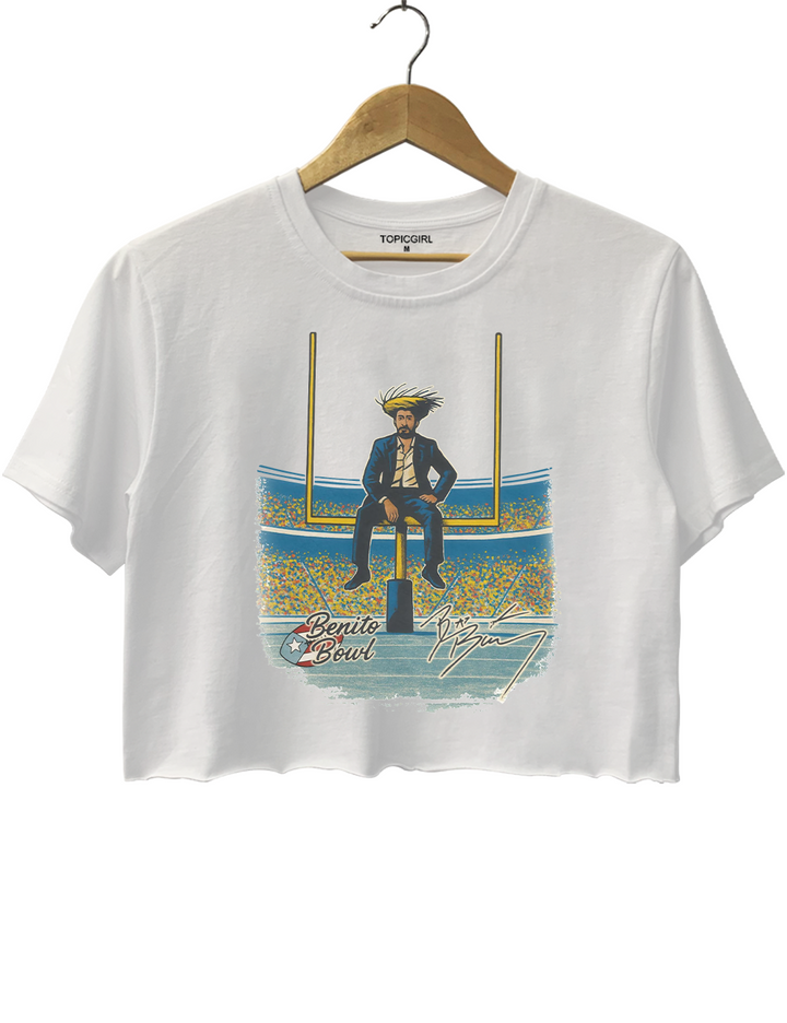 Vintage Benito Bowl Bad Bunny SuperBowl Crop Top