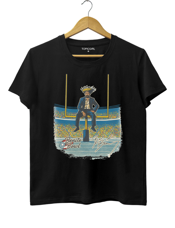Vintage Benito Bowl Bad Bunny SuperBowl Crop Top