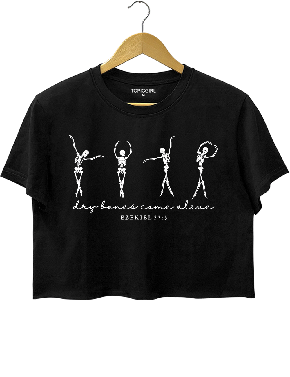 Ezekiel 37 Dry Bones Come Alive Dancing Skeleton Halloween Crop Top