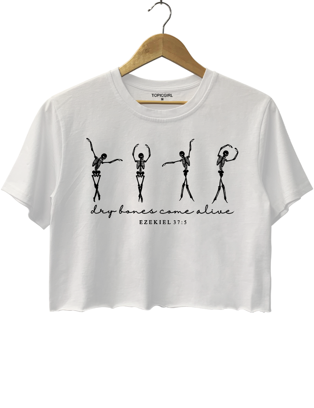 Ezekiel 37 Dry Bones Come Alive Dancing Skeleton Halloween Crop Top