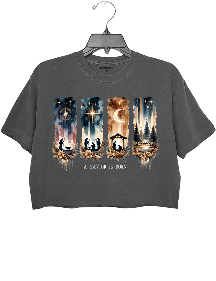 A Savior ls Born Crop Top