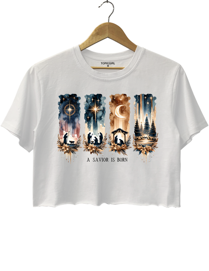 A Savior ls Born Crop Top