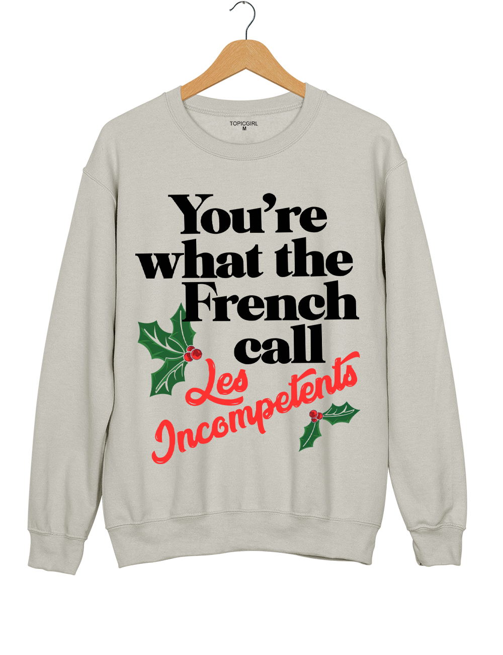 You're The What French Call Les Incompetents Crop Top Sweatshirt