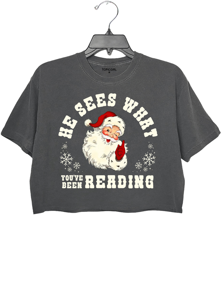 He Sees What You've Been Reading Santa