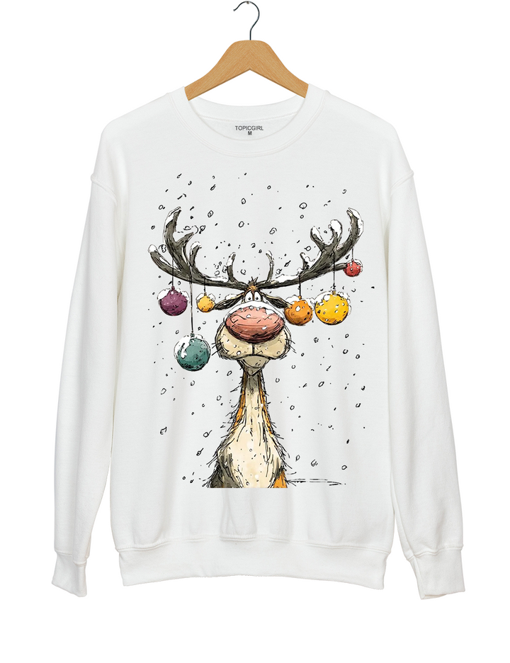 Vintage Reindeer Cute Christmas Sweatshirt