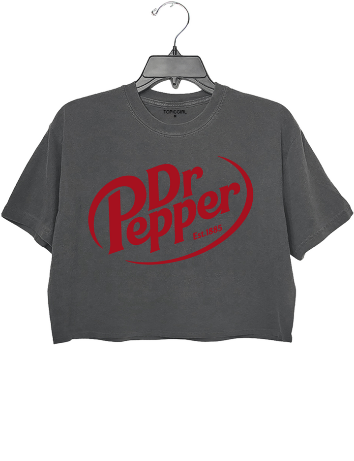 Retro Dr Pepper Logo Est 1885 Soda Crop Top