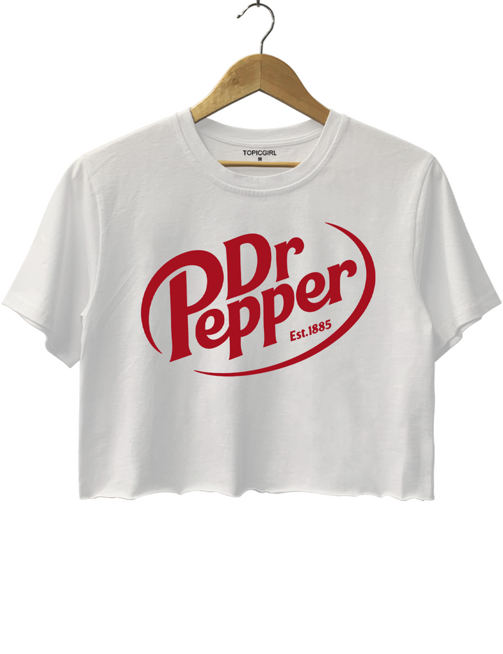 Retro Dr Pepper Logo Est 1885 Soda Crop Top