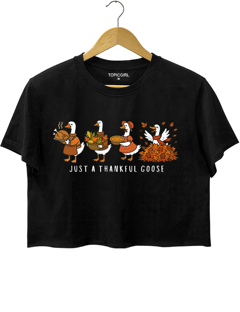Thanksgiving Goose Crop Top